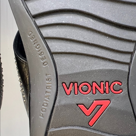 Vionic Black Studded Wedge Sandals-Women's-Size 9-Casual-Comfy-Vacation-Adjust - Picture 12 of 16